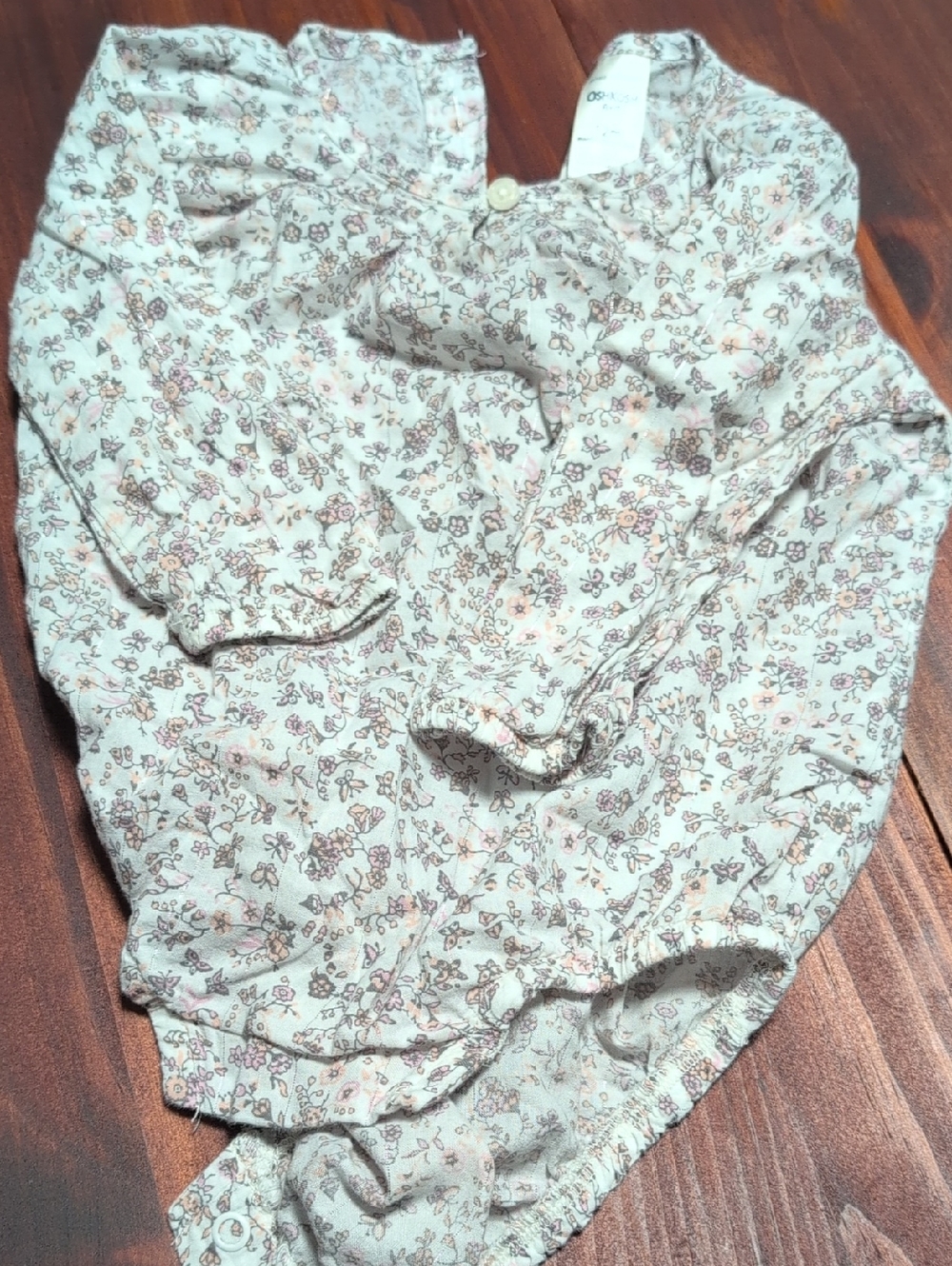 Oshkosh Cream Floral Button-Front Blouse